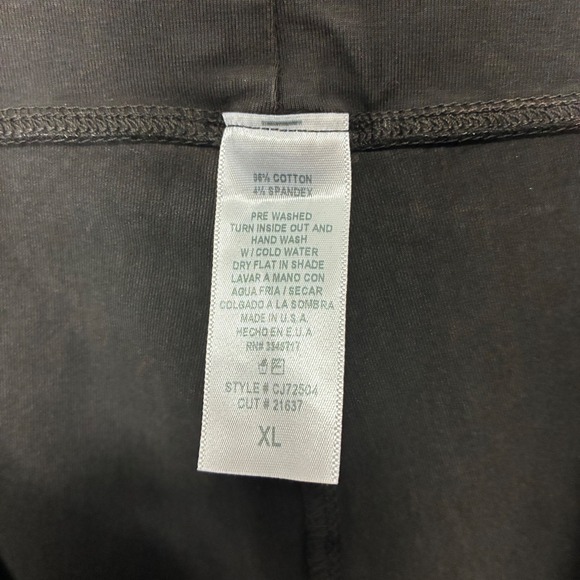 T-Party Fold Down STUDS & FRINGE Bottom Mineral Washed Yoga Pants Women XL - Picture 9 of 12